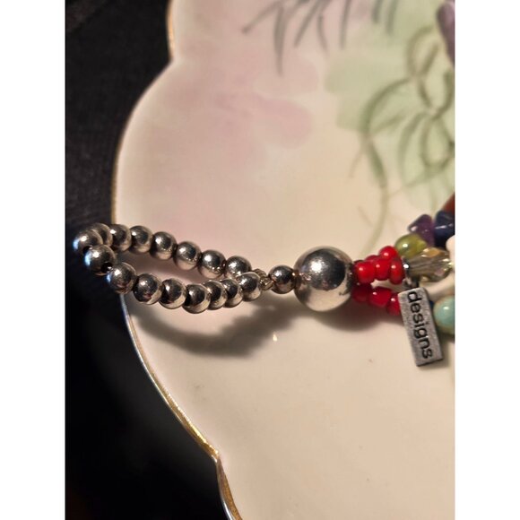 Paige Wallace Handmade Multi-Stone Beaded Bracelet With Buffalo Nickel Clasp - Picture 8 of 13